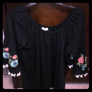 3/4 length black top